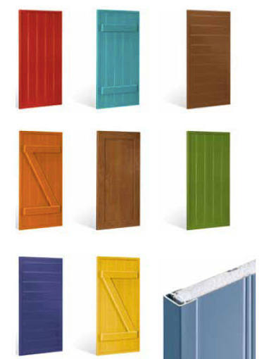 Exemples de coloris et finitions de volets battants aluminium TRYBA